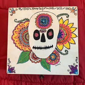 Sugar Skull Hinged Box Hand Painted Day of the Dead